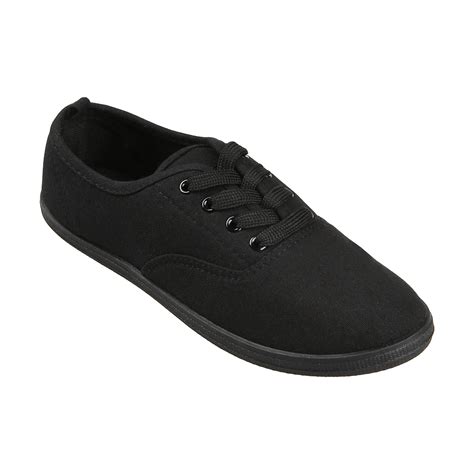 kmart black canvas shoes